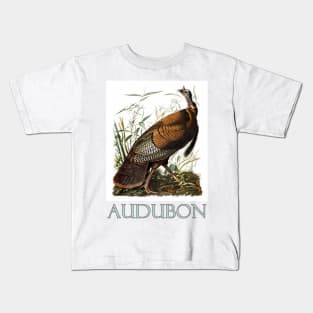 Wild Turkey by John James Audubon Kids T-Shirt